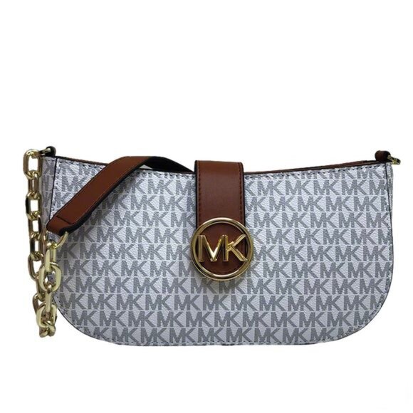 Michael Kors Monogram Armpit Bag White